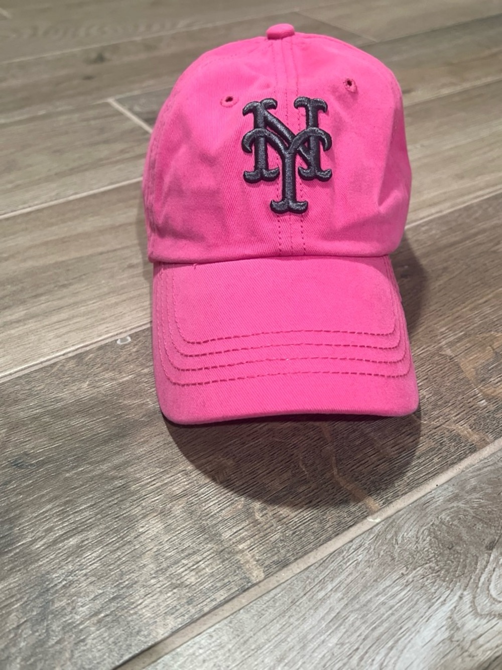 Pink Embroidered Logo Baseball Cap